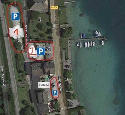 Rare 2 Bedroom With Private Beach On Lake Annecy Doussard Kültér fotó